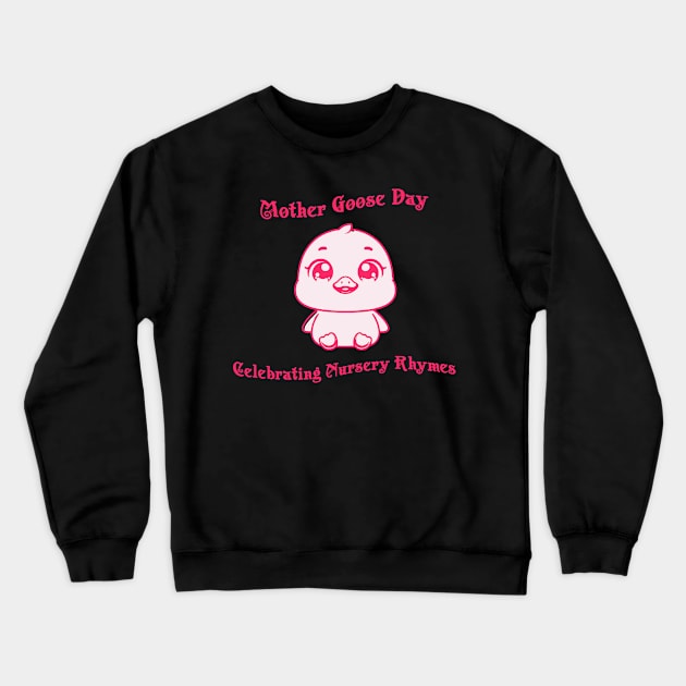 Pinkie Gander: Mother Goose Day Delight Crewneck Sweatshirt by The Friendly Introverts